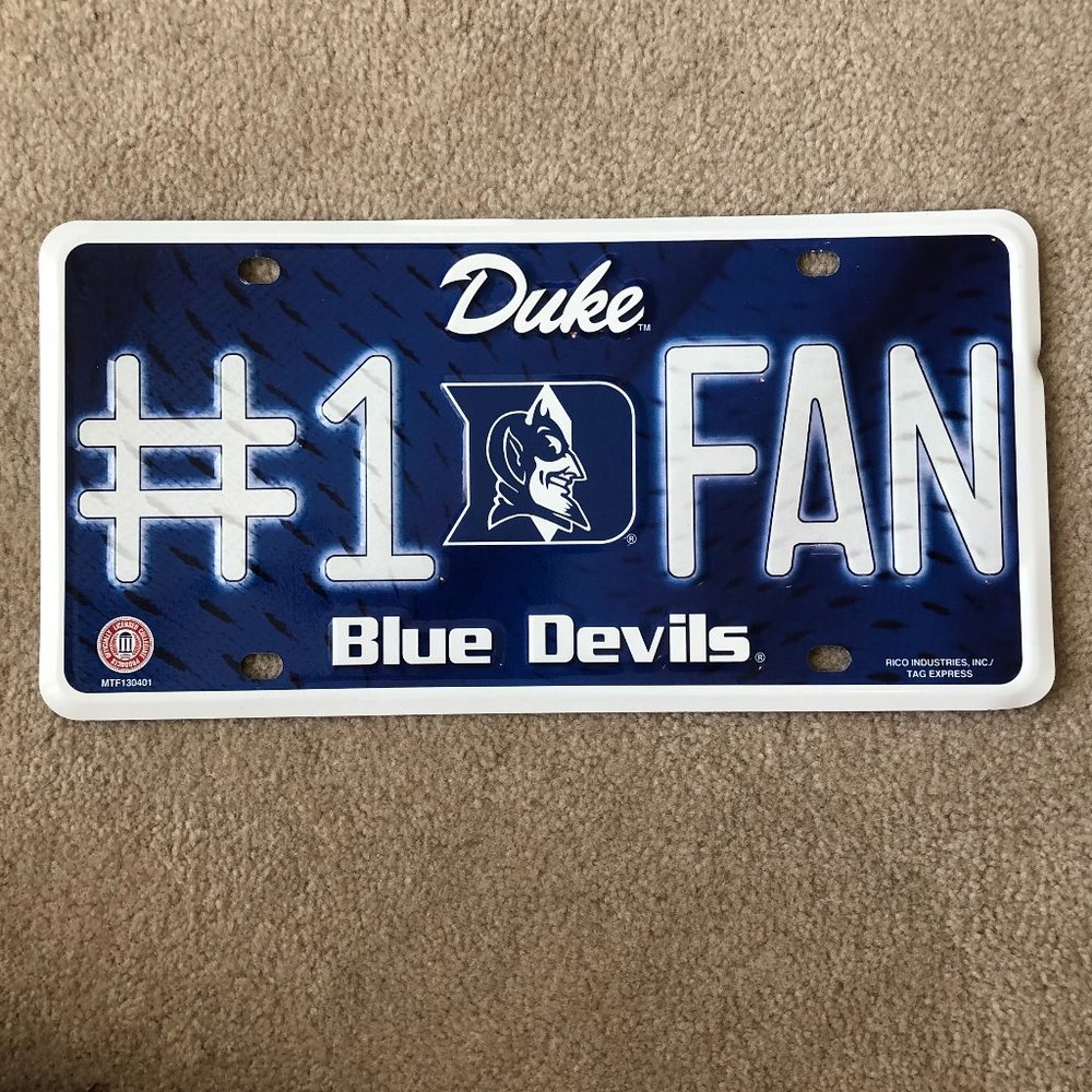 Duke License Plate
